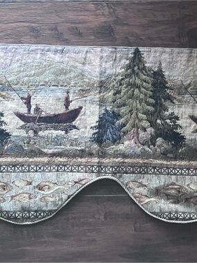 5 Valances - Custom Made Professionally Tapestry-Scenic-Rustic. Cabin core!